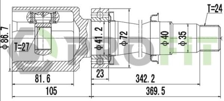 Шрус PROFIT 2810-2044