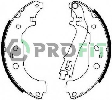 Колодки гальмівні барабанні PROFIT 5001-0676 (фото 1)