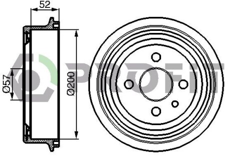 Барабан гальмівний PROFIT 5020-0013
