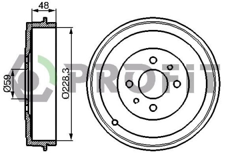 Барабан гальмівний PROFIT 50200017