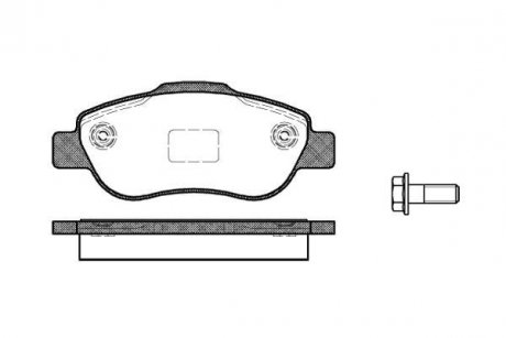 Колодки тормозные дисковые передние FIAT PANDA 03-12 REMSA 1100.00