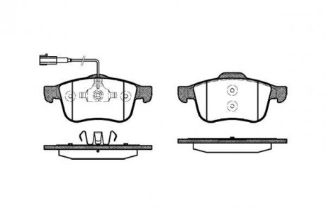 Колодки тормозные дисковые передние ALFA ROMEO 159 05-11, BRERA 05-10 REMSA 1183.02