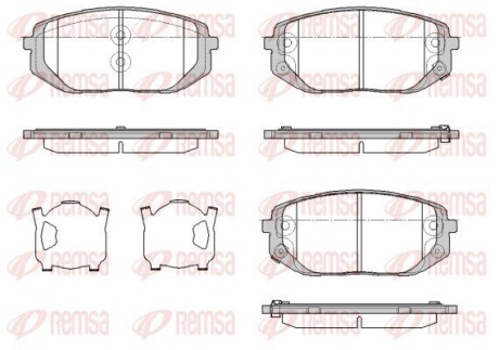 Колодки гальмівні дискові (комплект 4 шт) REMSA 1957.02