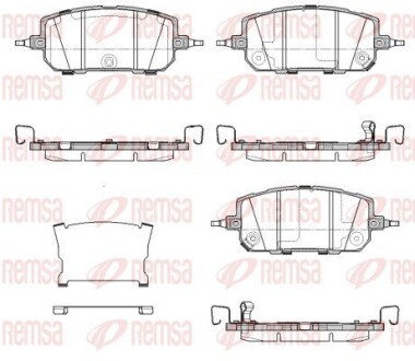 Колодки гальмівні дискові (комплект 4 шт) REMSA 1960.02