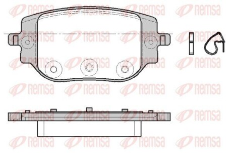 Колодки гальмівні дискові (комплект 4 шт) REMSA 1965.00