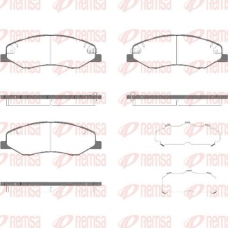 Колодки гальмівні дискові (комплект 4 шт) REMSA 1977.02