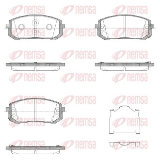 Колодки гальмівні дискові (комплект 4 шт) REMSA 1998.02