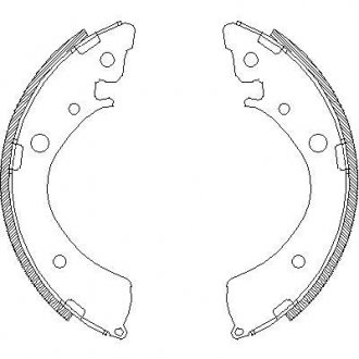 Колодки гальмівні барабанні REMSA 4367.00
