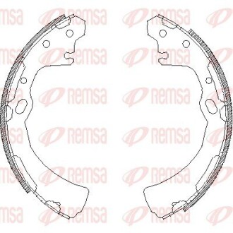 Колодки гальмівні барабанні REMSA 4384.00
