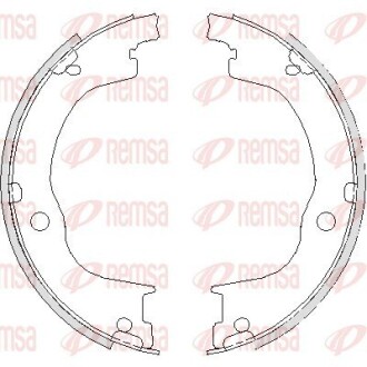 Гальмівні колодки барабанні зад. Chevrolet Captiva Opel Antara 2.4-3.2 07.06- REMSA 4749 00