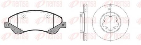 Комплект: 2 диска+ 4 колодки гальмівних REMSA 81251.00 (фото 1)