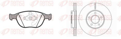 Комплект: 2 диска+ 4 колодки гальмівних REMSA 8984.00 (фото 1)