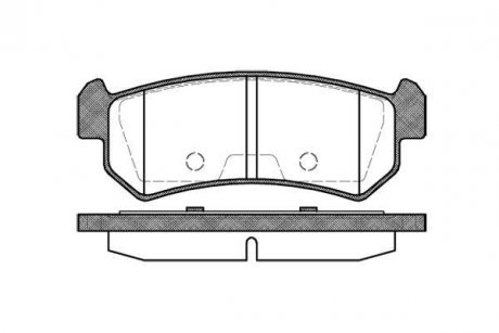 Колодки тормозные дисковые задние Chevrolet Lacetti 04-13, Nubira 05-11, Daewoo Nubira 3 03-05 ROADHOUSE 21048.00 (фото 1)