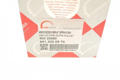 Ролик гладкий MB Sprinter 906 (OM 651) 2009- ROTWEISS RW20060