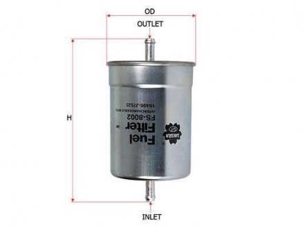 Фільтр паливний 1.6MPI 8V,1.8MPI 20V,1.8MPI Turbo,2.8MPI 30V,2.4MPI 30V,3.0MPI 30V,3.2MPI 24V,2.3MPI 16V VW T4 90-03, Sharan 95-10, PASSAT B5 96-05, Passat B3-B4 88-96; AUDI A6 97-04; SKODA Superb 01-08; FORD Galaxy 94-06; MERCEDES-BENZ G-Class W463 SAKURA FS8002