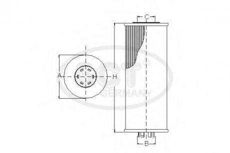 Фильтр масляный VW Golf V / Golf Plus 1.4 TSI (07-09) (SH 4025 P) SCT SCT Germany SH4025P (фото 1)