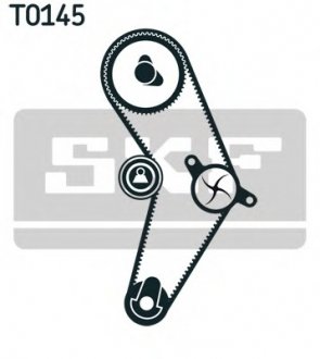 Комплект (ремінь+ролик+помпа) SKF VKMC 022043