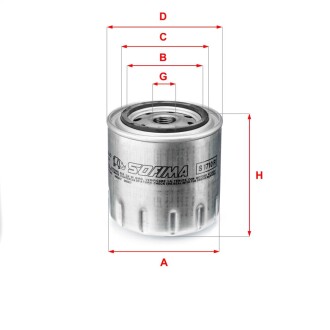 Фільтр масляний NISSAN "1,7-2,0 "87-93 SOFIMA S1710R (фото 1)