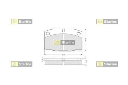 Гальмівні колодки дискові STARLINE BD S021 (фото 1)