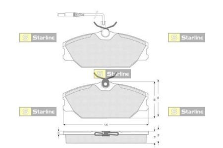 Гальмівні колодки дискові STARLINE BD S034 (фото 1)