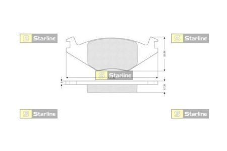 Гальмівні колодки дискові STARLINE BD S050