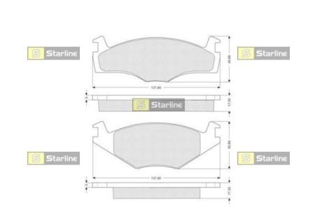 Гальмівні колодки дискові STARLINE BD S100