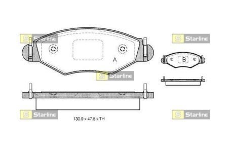 Гальмівні колодки дискові STARLINE BD S133