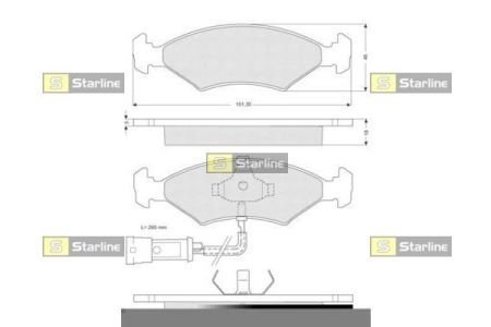 Гальмівні колодки дискові STARLINE BD S141 (фото 1)