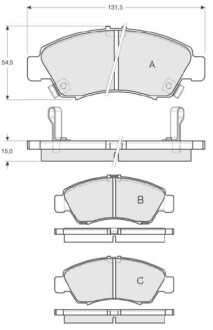 Гальмівні колодки дискові STARLINE BD S151 (фото 1)