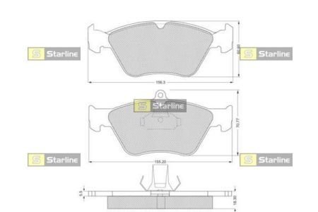 Гальмівні колодки дискові STARLINE BD S192