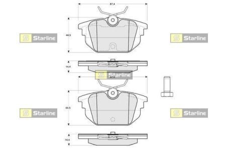 Гальмівні колодки дискові STARLINE BD S211