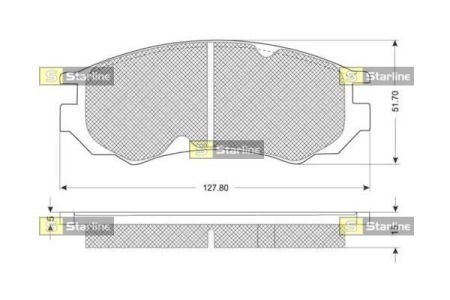 Гальмівні колодки дискові STARLINE BD S215