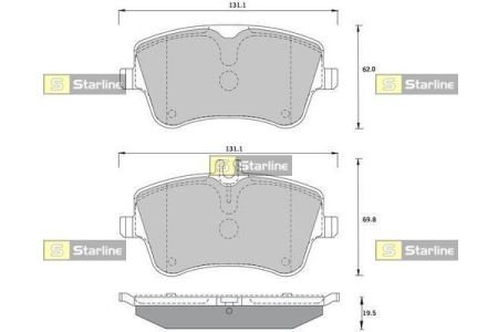 Гальмівні колодки дискові STARLINE BD S373