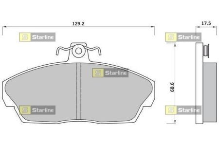 Гальмівні колодки дискові STARLINE BD S416 (фото 1)