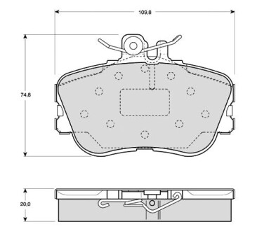 Гальмівні колодки дискові STARLINE BD S818P