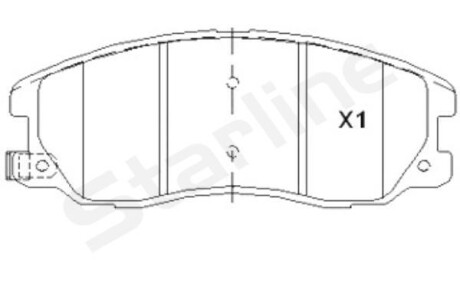 Гальмівні колодки дискові STARLINE BD S852P