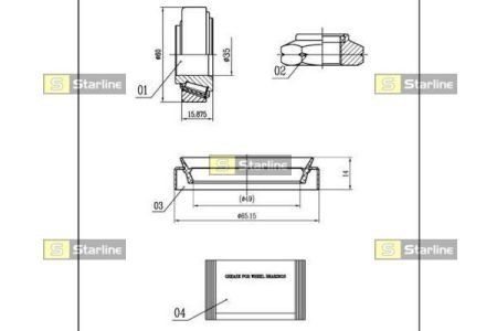 Підшипник колісний STARLINE LO 00897