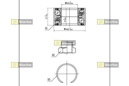 Підшипник колісний STARLINE LO 03441