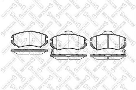 Гальмівні колодки дискові перед. Hynday Tucson 01- STELLOX 964 002B-SX