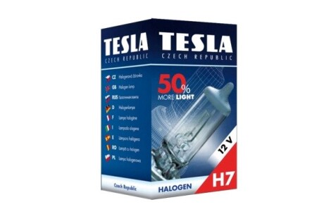 Лампа галоген 12VH7,12V,55W,PX26d+50% Premium TESLA B30701