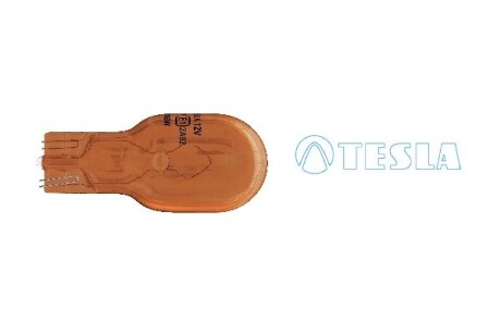 Лампа розжарювання 12V WY16W 16W W2,1x9,5d Amber жовта (б/цоколя) (кратно 10) TESLA B66201