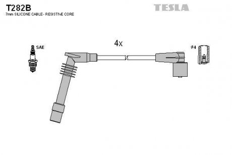 Комплект кабелів високовольтних TESLA T282B
