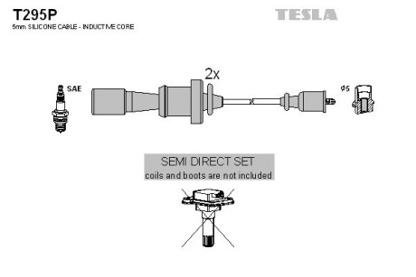 Комплект кабелiв запалювання TESLA T295P