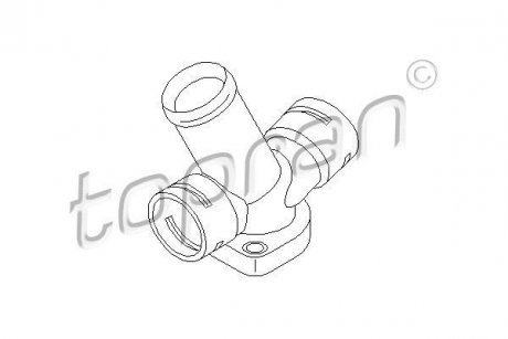 Фланець патрубка охолоджувальної рідини TOPRAN / HANS PRIES 107 613