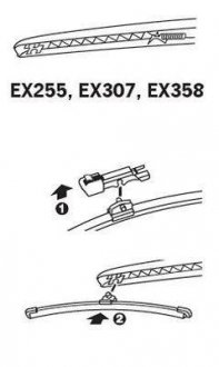 Щетка стеклоочистителя каркасная задняя 300mm (12\'\') ExactFit Rear BMW 1, X1, Audi A1 (B) Trico EX307