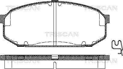 Тормозные колодки передние mazda 323 2.0 v6 94-98 TRISCAN 811050187 (фото 1)