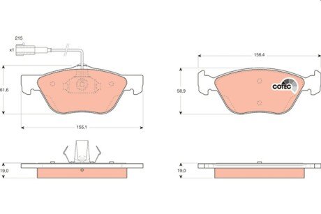 Гальмівні колодки, дискові TRW GDB1445