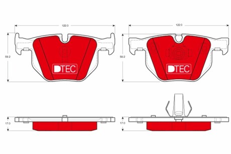 Гальмівні колодки, дискові TRW GDB1730DTE