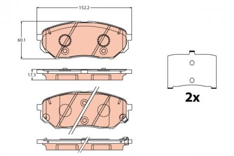 Гальмівні колодки TRW GDB2195