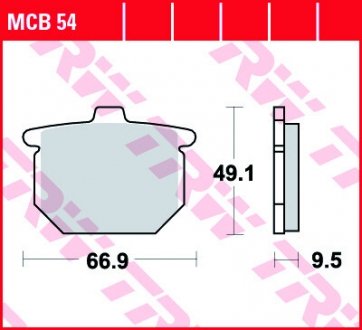 Гальмівна колодка (диск) TRW MCB54